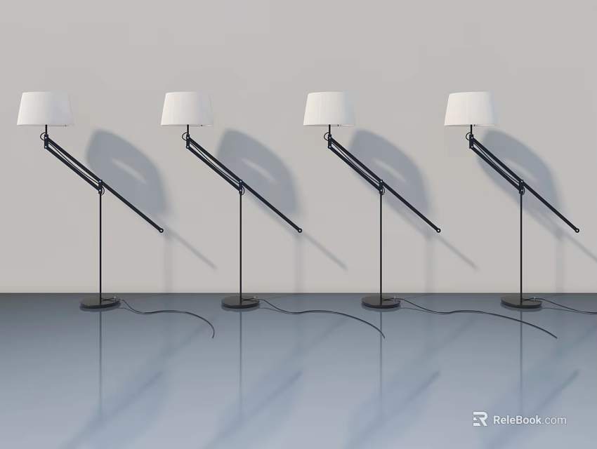 Modern Hinged Door With Smooth Surface And Classic White Finish Design 3d model