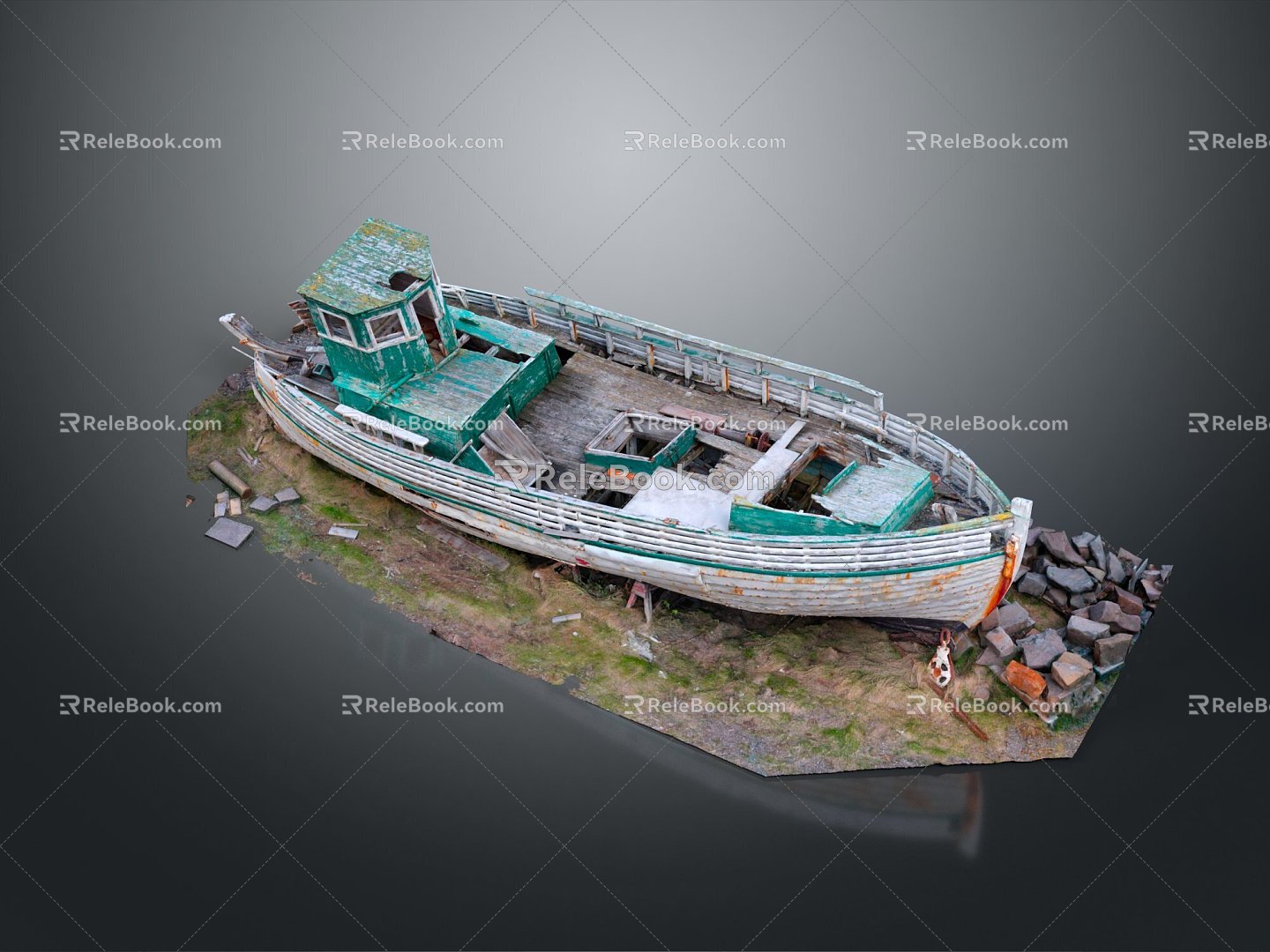 Modern Boat Small Boat Small Wooden Boat Fishing Boat Speedboat 3d model