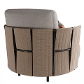 Modern Upholstered Accent Chair With Patterned Padded Cushion And Wooden Legs