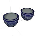 Two Blue And White Decorative Ceramic Bowls With Intricate Patterns