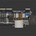 Industrial Machinery Structure With Metal Frame Control Panel Internal Components And Enclosure