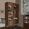Modern Entryway Cabinet And Sideboard With Open Shelves And Decorative Storage Items