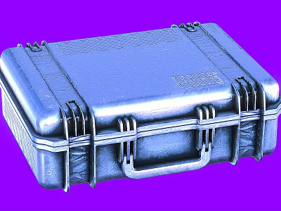 Durable Metallic Protective Case With Textured Surface Multiple Secure Latches And Sturdy Handle 3d model