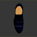 Dark Blue Leather Ankle Boots With Front Zipper And Orange Soles