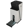Black And White Standing Commercial Equipment With Control Panel And Brand Logo