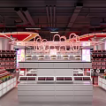 Cosmetics Specialty Store Interior With Neon Lights