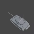 Military Main Battle Tank Model With Gun Barrel Tracks And Turret Details