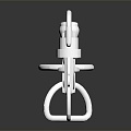 Modern keychain clasp 3d model