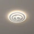 Modern Minimalist LED Flush Mount Ceiling Light With Illuminated Frame And Dot Pattern