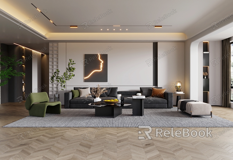 modern living room model