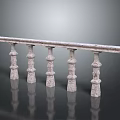Classical Stone Fence With Ornate Columns And Textured Surface For Garden Decoration