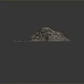 Rough Textured Natural Stone Pile With Small Fragments On Dark Background
