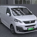 White Peugeot Van With Modern Front Grille And Spacious Windows For Commercial Use
