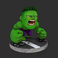Hulk Game Movie Character Green Skin Muscular Body Purple Shorts Angry Expression