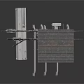 Industrial Metal Equipment Structure Featuring Grid Design And Support Bars