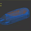 Futuristic Orange And Gray Streamlined Transport Pod With Transparent Top And Yellow Accents