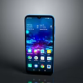 Modern Smartphone With Colorful Apps Display On Touchscreen Interface