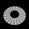 Decorative Circular Mirror With Radial Striped Design For Modern Home Interior Decor