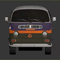 minibus minivan driverless bus school bus van box car 3d model