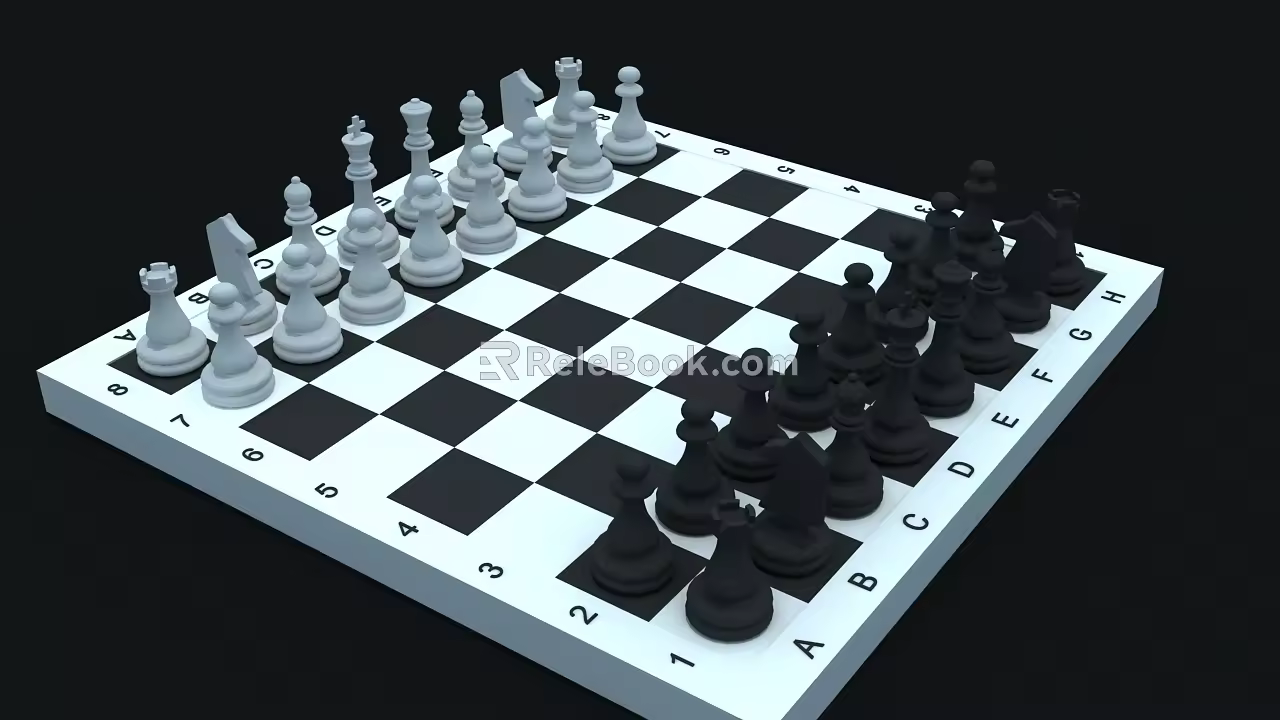 Modern Chess 3d model