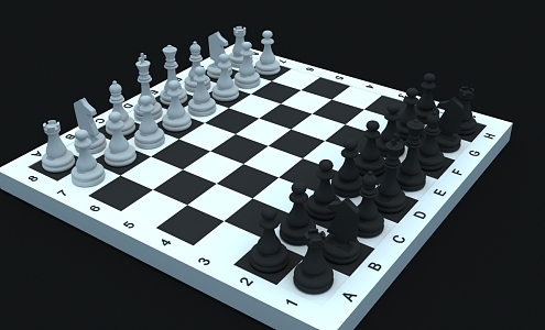 Modern Chess 3d model