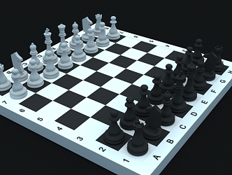 Modern Chess 3d model