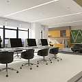 Public office area 3d model