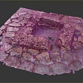 Stone Built Square Water Pool With Surrounding Natural Stone Slabs and Decorative Ground