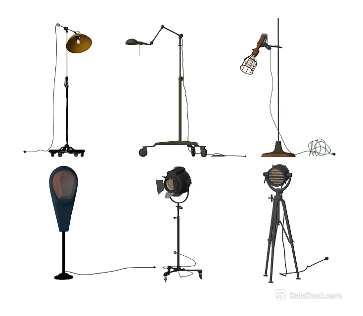 Various Styles Floor Lamps With Unique Designs For Modern Home Decor 3d model 