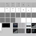 Modern switch socket switch socket intelligent switch 3d model