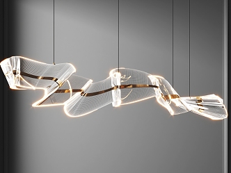 Light Luxury Chandelier Art Chandelier 3d model