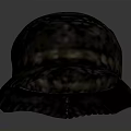 Stylish Black Hat With Textured Fabric And Decorative Band Casual Design
