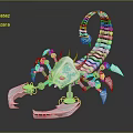 Detailed Mechanical Scorpion Design With Metallic Body And Glowing Blue Accents