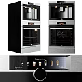 Modern Black Built in Ovens as Stylish Kitchen Appliances with Glass Doors