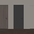 Three Hinged Doors With Diagonal Pattern In Wooden Dark Gray And Beige Colors For Interior