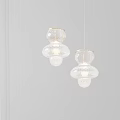 Modern Layered Textured Glass Pendant Lights With Decorative Hanging Design Fixture