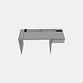 Modern Wooden Desk With Black Metal Frame And Single Drawer Design