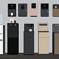 Various Modern Water Dispensers In Different Colors With Hot Cold Functions For Home Use