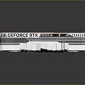 White GEFORCE RTX GPU Design Featuring Cooling Structure And Logo Details