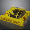 Yellow Water Taxi Vehicle From Warp Driver Taxi Co With Open Cabin