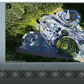 Outdoor Children's Playground Design With Lush Greenery Circular Structures And Interactive Paths