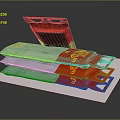 Red and Silver Foil Packaging Equipment Pouches with Resealable Tops Stacked on White Surface