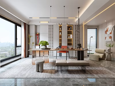 Modern study 3d model