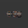Modern howitzer gun Sci-fi howitzer missile launcher Grenade launcher 3d model