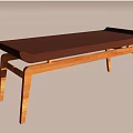 Modern Wooden Side Table With Brown Top And Slim Legs For Living Room