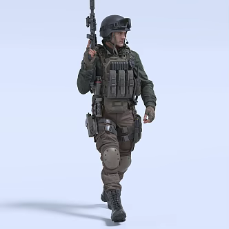 Special Forces Soldiers Police Military Special Forces 3d model