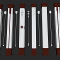 Decorative Columns With White And Brown Carved Details In Various Styles