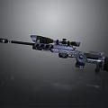 Modern Tactical Sniper Rifle With Telescopic Sight And Metal Body Design