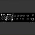 Professional Black Digital Audio Interface With Multiple Knobs Ports And Modern Design