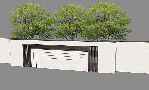 modern landscape wall 3d model